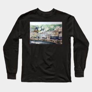 Matlock Bath in the Derbyshire Peak District Long Sleeve T-Shirt